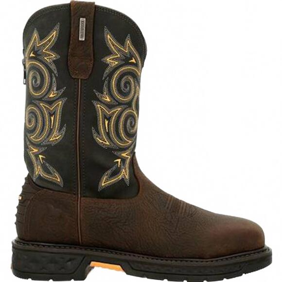 NEW GEORGIA BOOT men\'s carbo tec steel toe waterproof pull on work boots - wide main image 7
